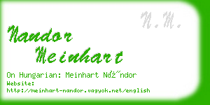 nandor meinhart business card